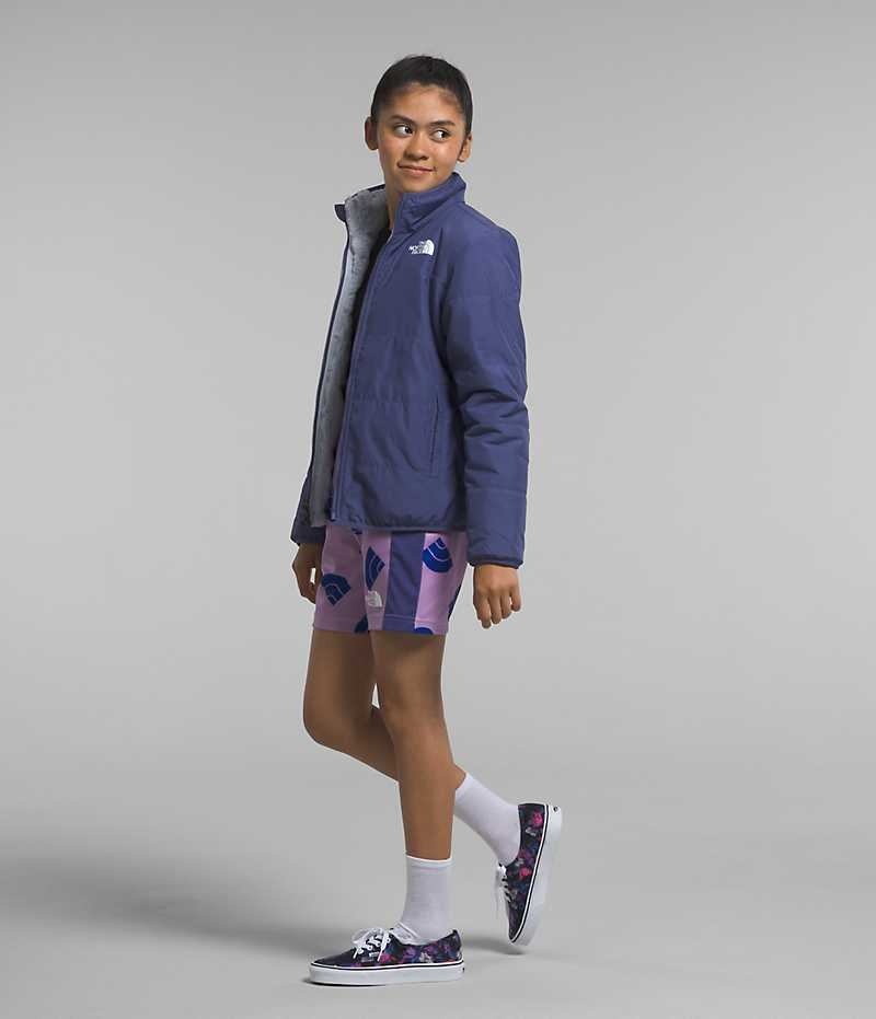 Girls' The North Face Reversible Mossbud Fleece Jacket Blue | TORONTO EMLPVU