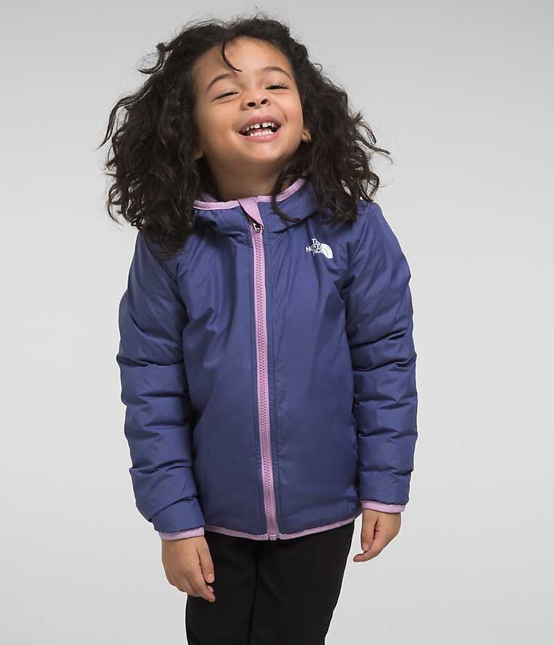 Girls' The North Face Reversible ThermoBall™ Hooded Down Jacket Lavender | OTTAWA PHXFBQ