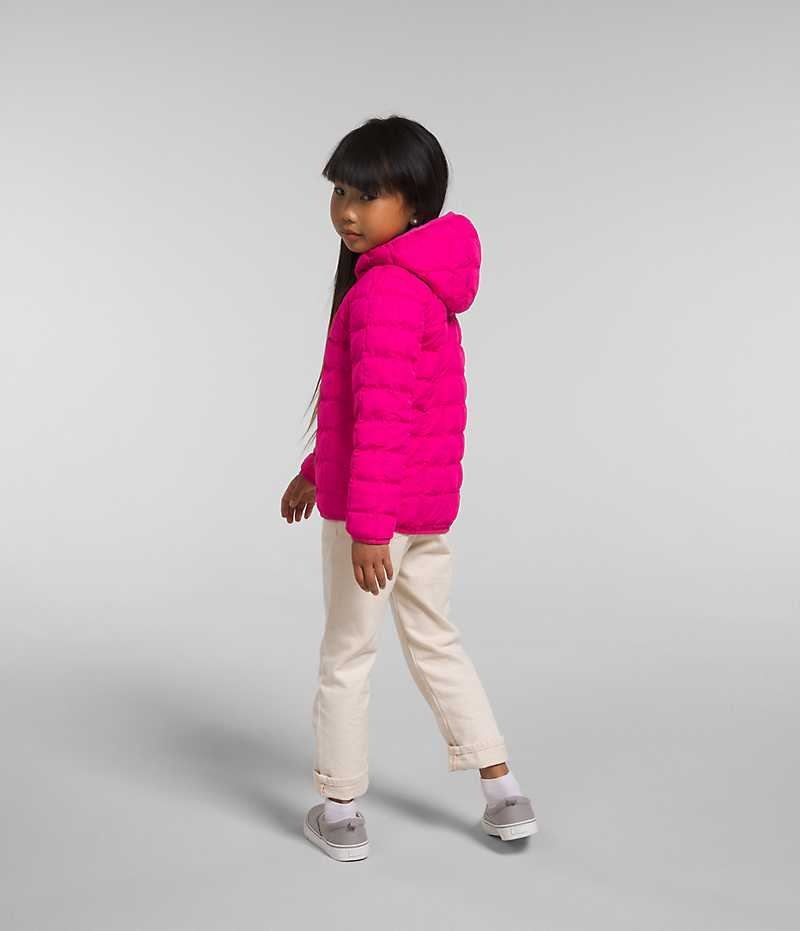 Girls' The North Face Reversible ThermoBall™ Hooded Down Jacket Pink | CANADA JFAUHG