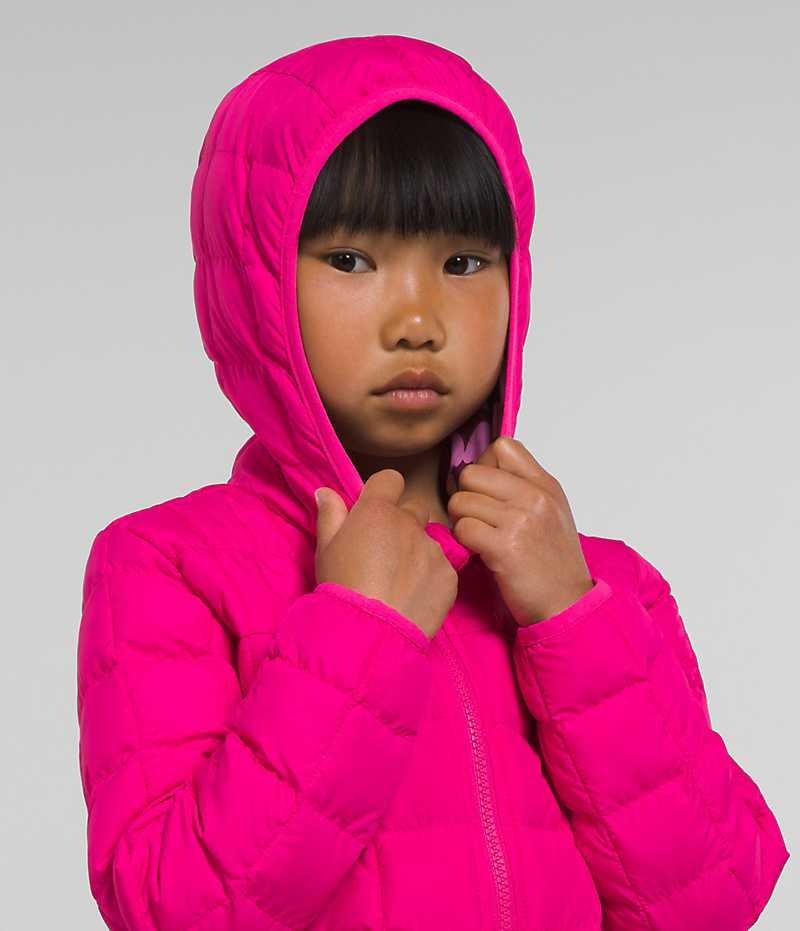 Girls' The North Face Reversible ThermoBall™ Hooded Down Jacket Pink | CANADA JFAUHG