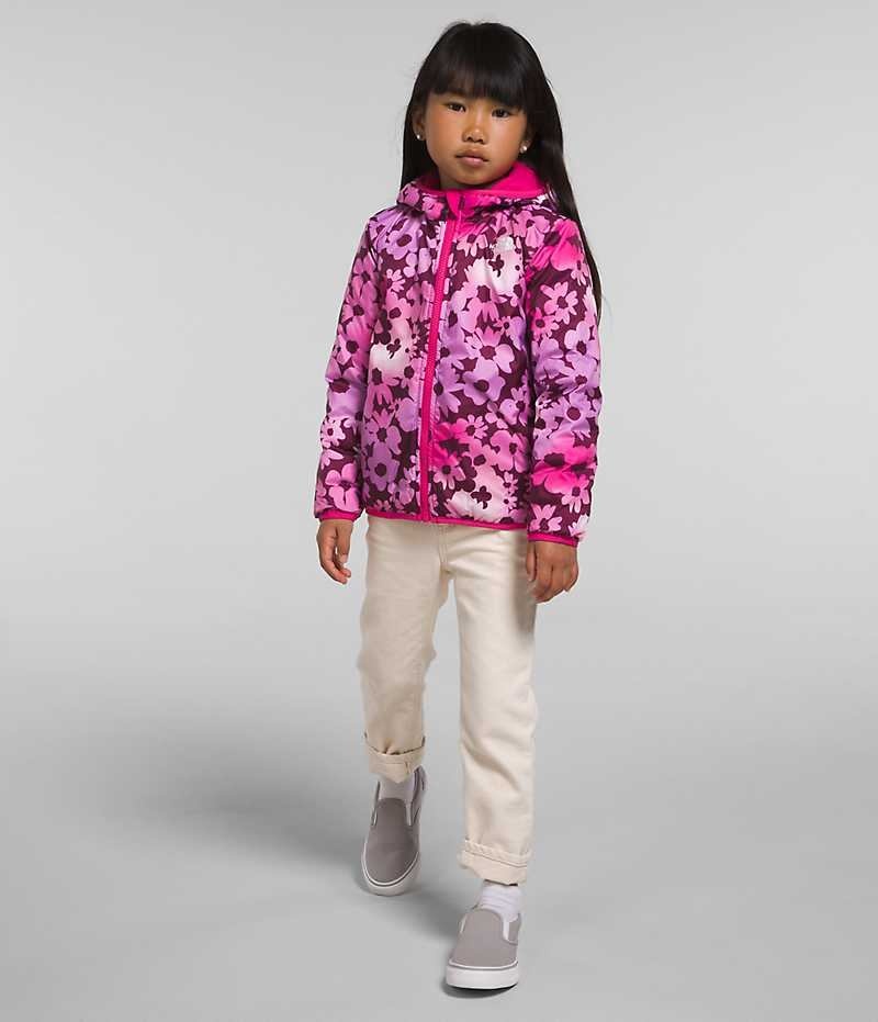 Girls' The North Face Reversible ThermoBall™ Hooded Down Jacket Pink | CANADA JFAUHG