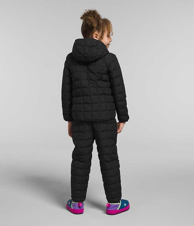 Girls' The North Face Reversible ThermoBall™ Hooded Down Jacket Black | TORONTO NIAMSF