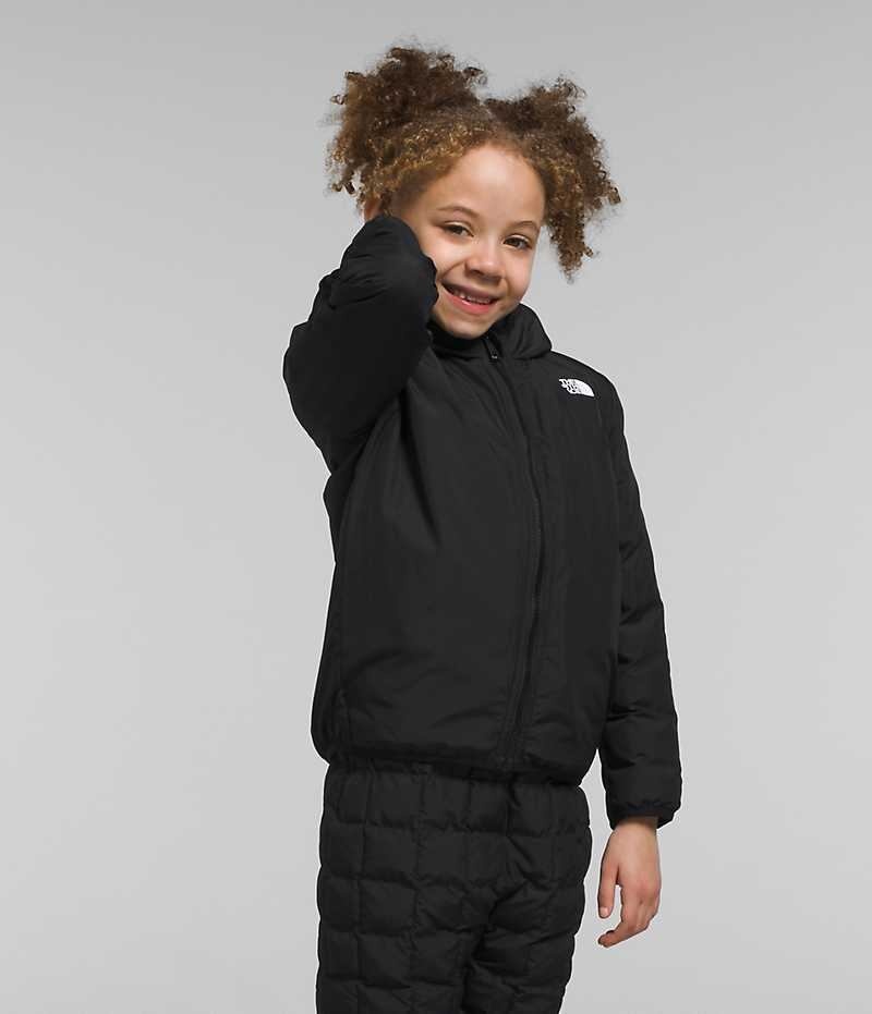 Girls' The North Face Reversible ThermoBall™ Hooded Down Jacket Black | TORONTO NIAMSF