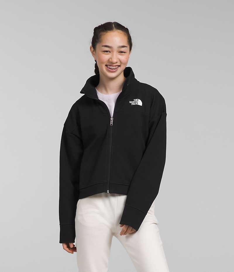 Girls\' The North Face TNF™ Tech Full-Zip Fleece Jacket Black | TORONTO CFGPKT