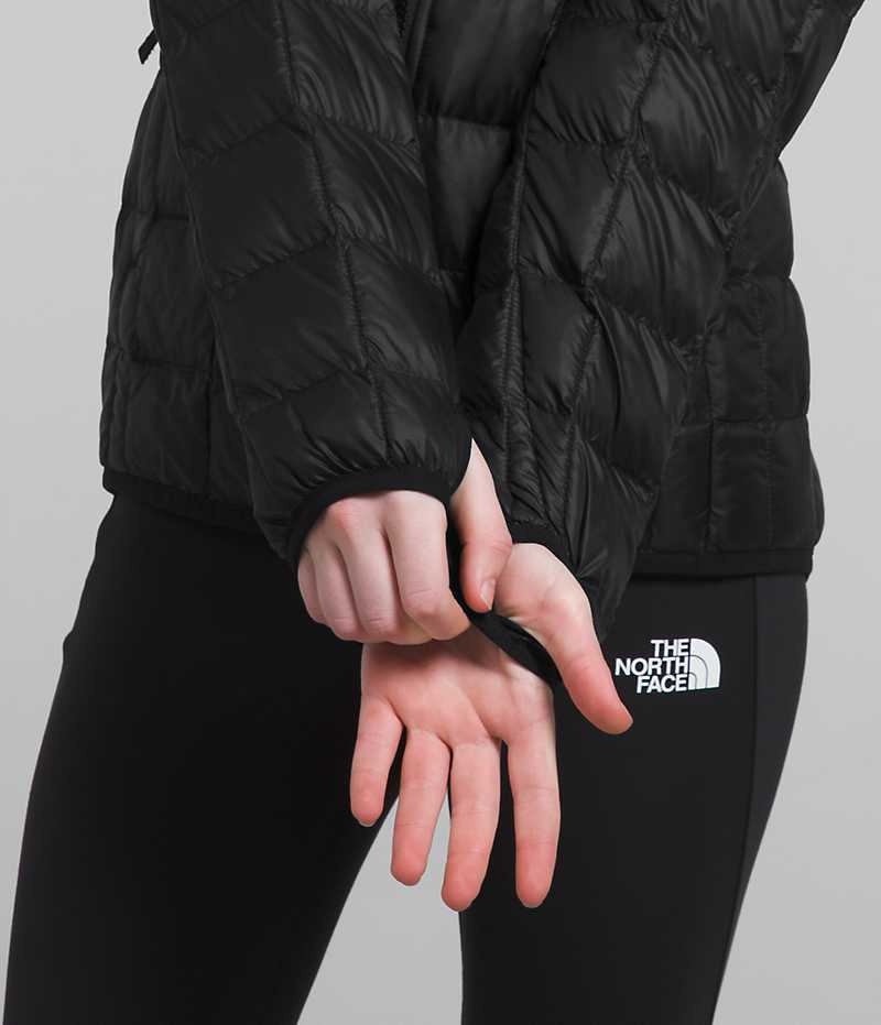 Girls' The North Face ThermoBall™ Hooded Down Jacket Black | CANADA ESVAYT