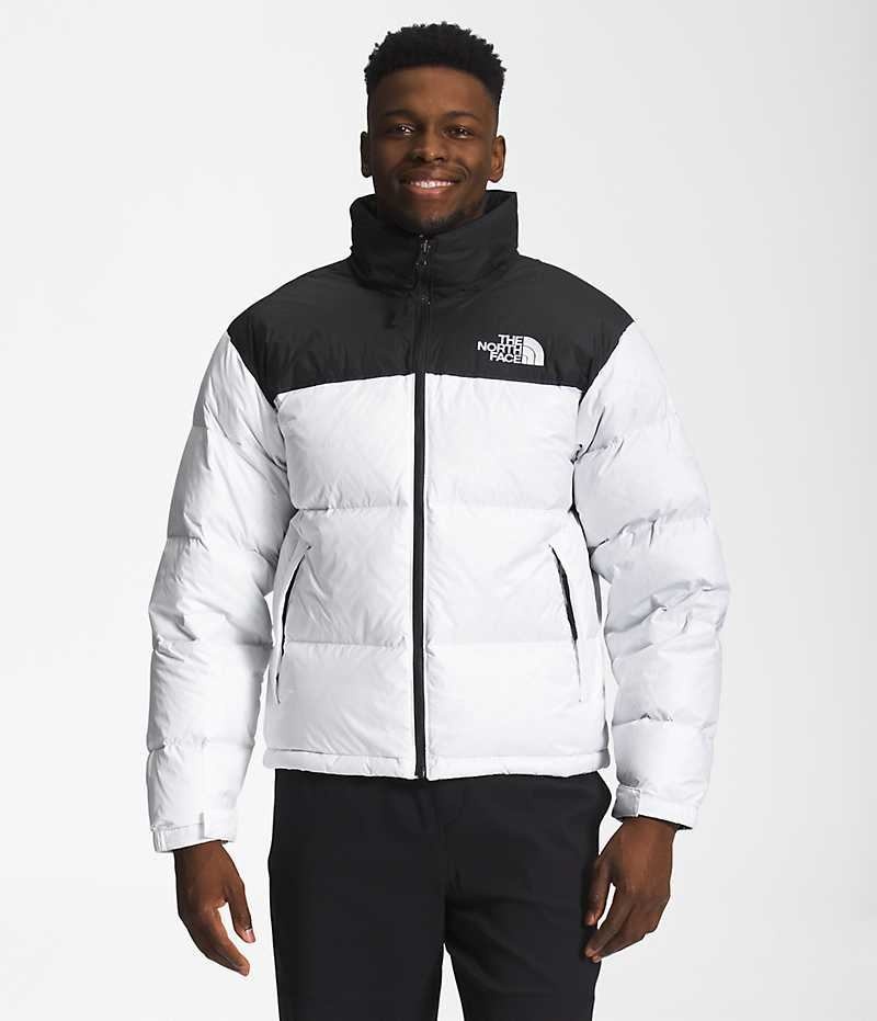 Men\'s The North Face 1996 Retro Nuptse Down Jacket White / Black | CANADA OLFIKG