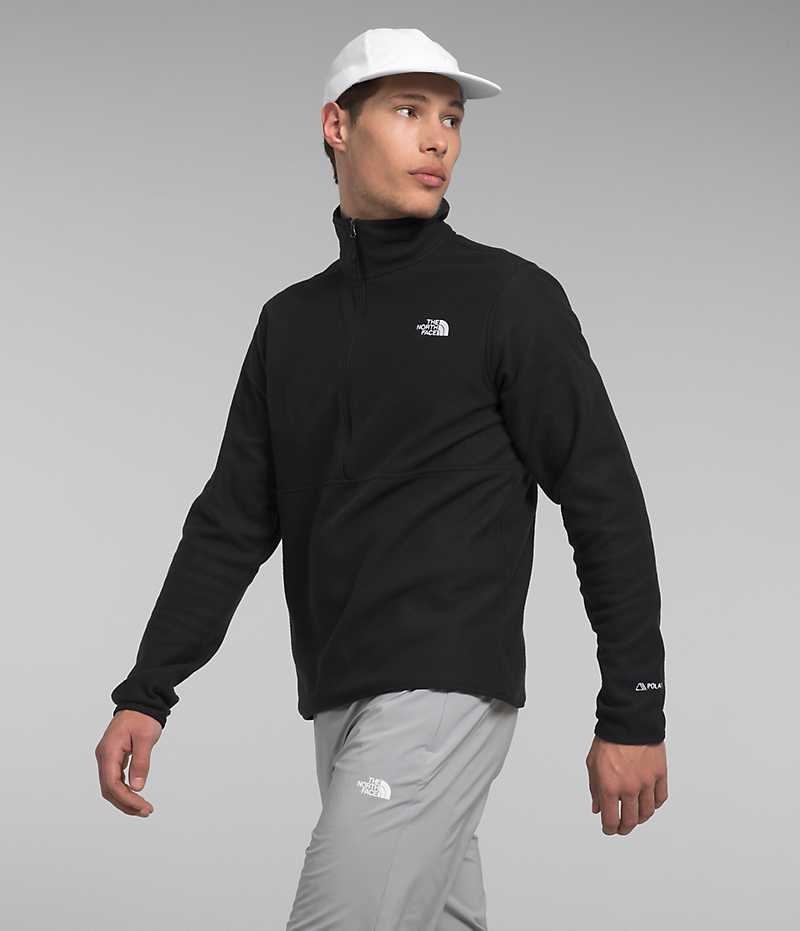 Men's The North Face Alpine Polartec® 100 ½-Zip Pullover Black | OTTAWA OUJEXB