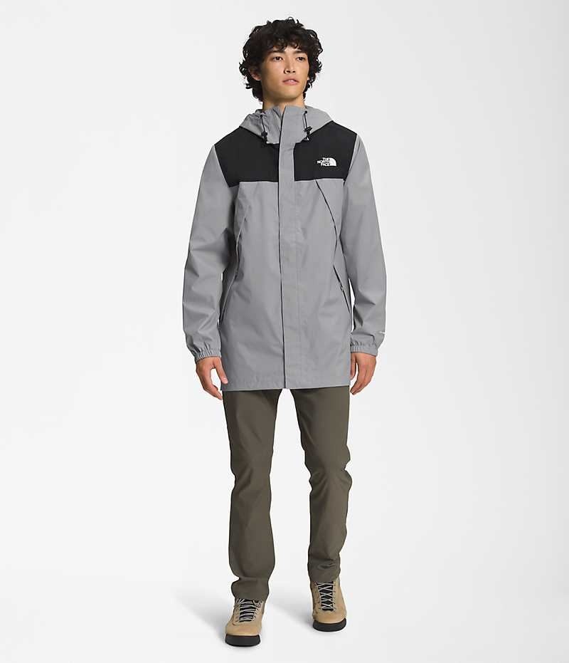 Men\'s The North Face Antora Parka Black / Grey | CANADA CBQFDZ