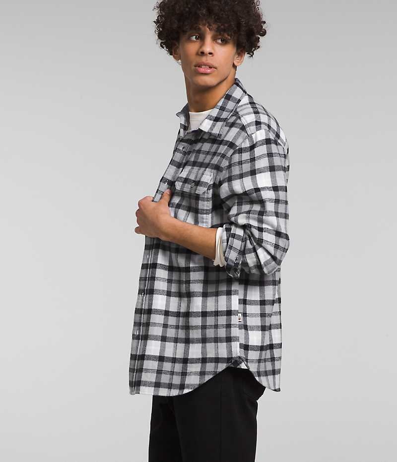 Men's The North Face Arroyo Flannel Shirt Grey | CANADA IPZJXR