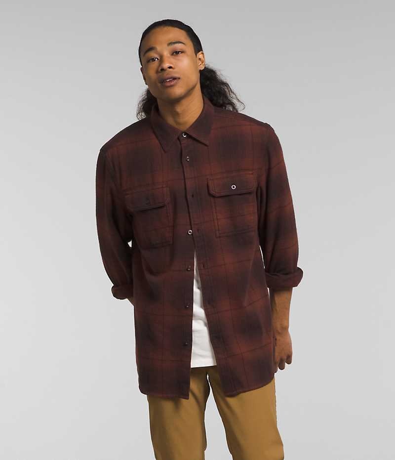 Men\'s The North Face Arroyo Flannel Shirt Brown | OTTAWA WMCXZB