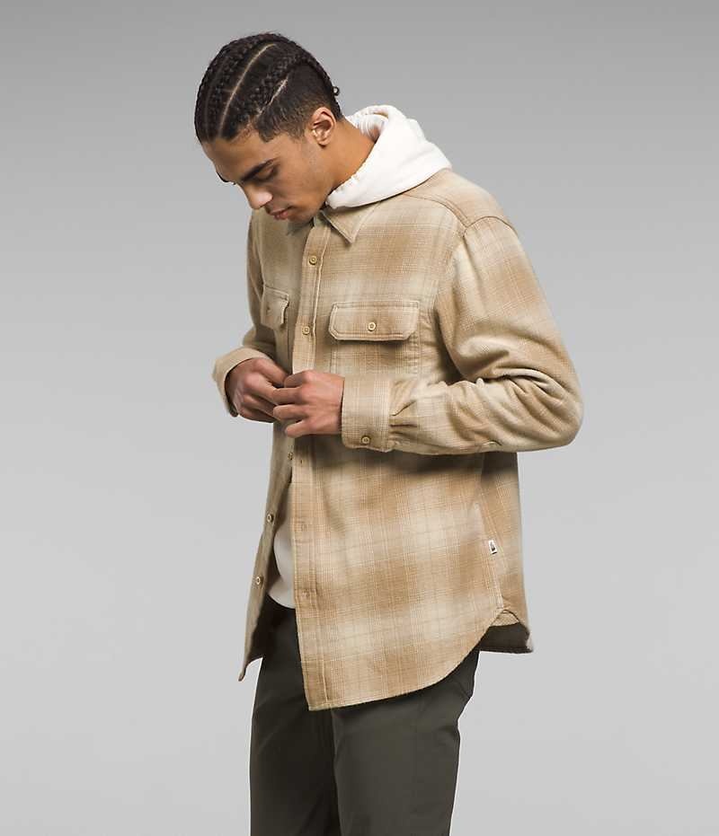 Men's The North Face Arroyo Flannel Shirt Khaki | CANADA GWBAJP