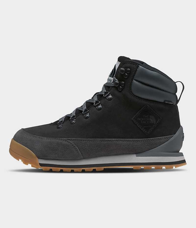 Men\'s The North Face Back-To-Berkeley IV Leather Waterproof Winter Boots Black / Grey | TORONTO SINGAK