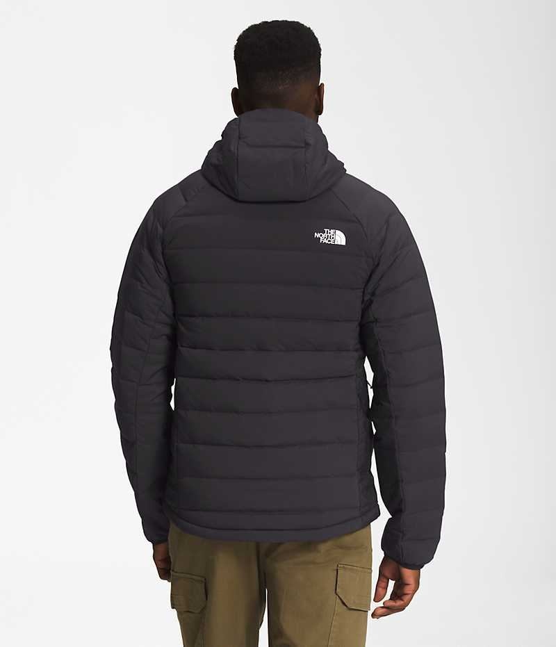 Men's The North Face Belleview Stretch Hoodie Down Jacket Black | OTTAWA ZGHNYJ