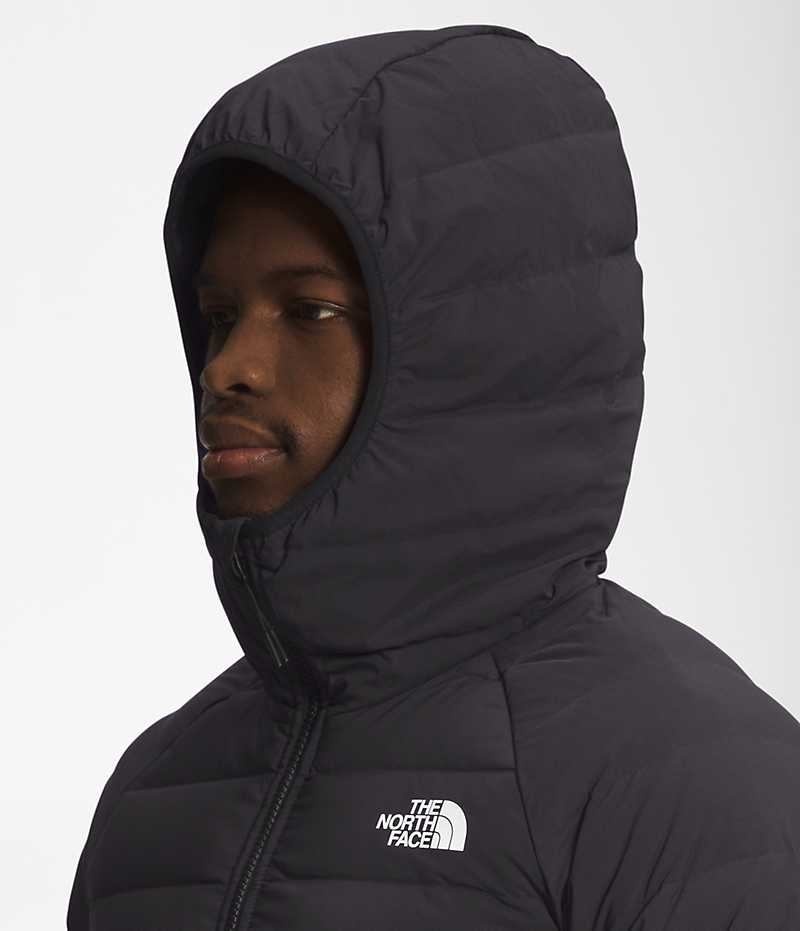 Men's The North Face Belleview Stretch Hoodie Down Jacket Black | OTTAWA ZGHNYJ