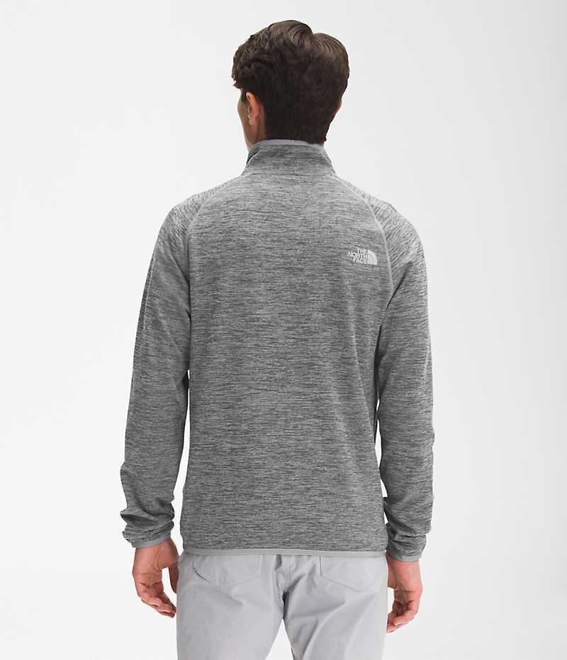 Men's The North Face Canyonlands Full-Zip Fleece Jacket Grey | CANADA LATXND