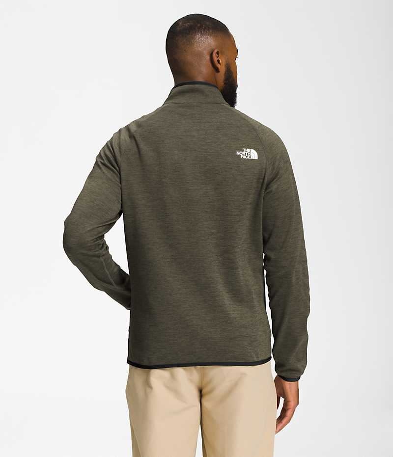 Men's The North Face Canyonlands Full-Zip Fleece Jacket Olive | TORONTO WBPSKY