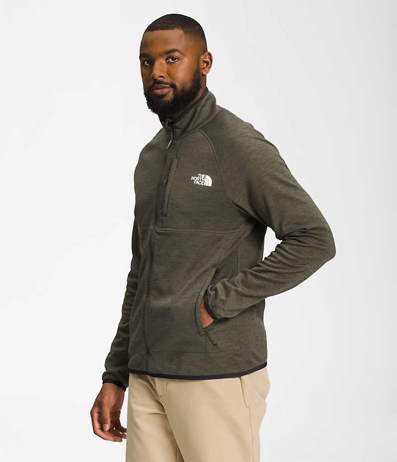 Men's The North Face Canyonlands Full-Zip Fleece Jacket Olive | TORONTO WBPSKY