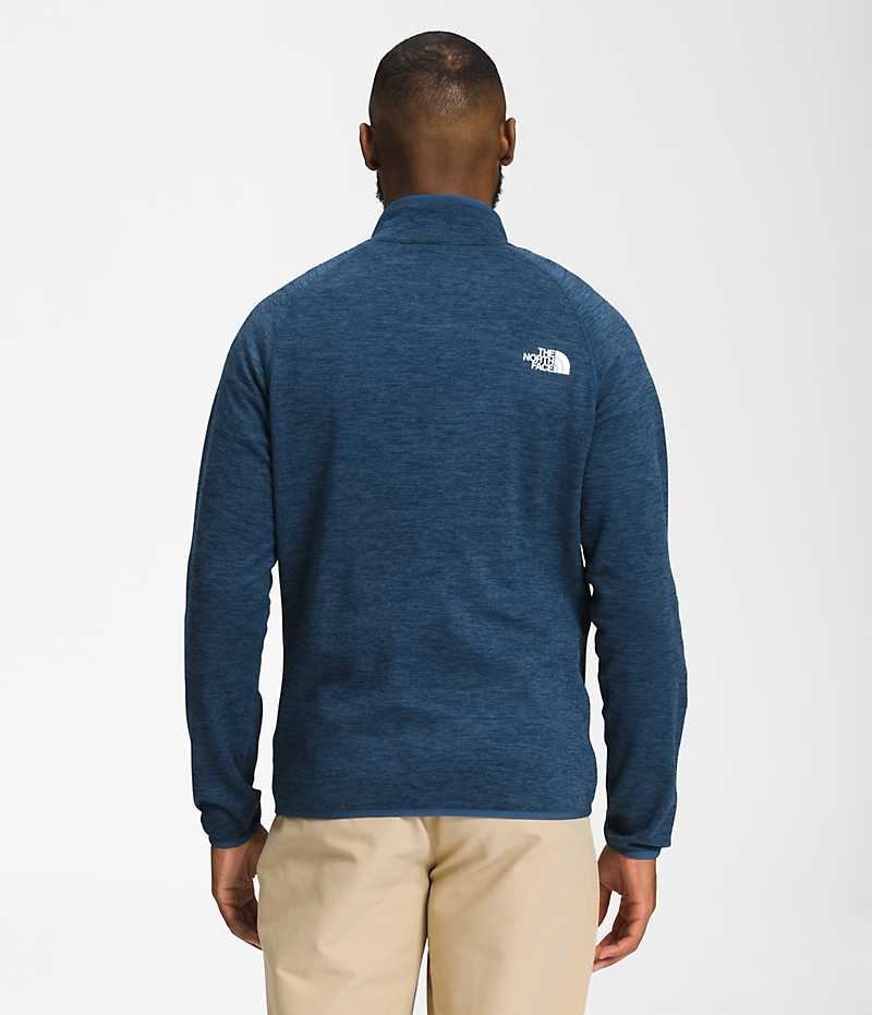 Men's The North Face Canyonlands Full-Zip Fleece Jacket Blue | OTTAWA QGCFWI