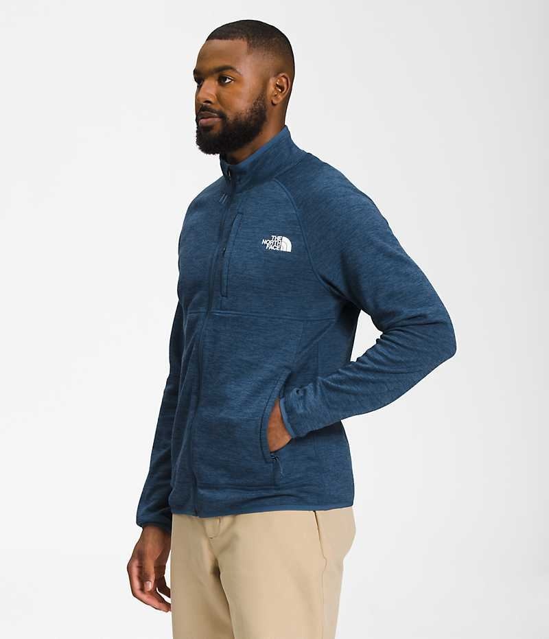 Men's The North Face Canyonlands Full-Zip Fleece Jacket Blue | OTTAWA QGCFWI