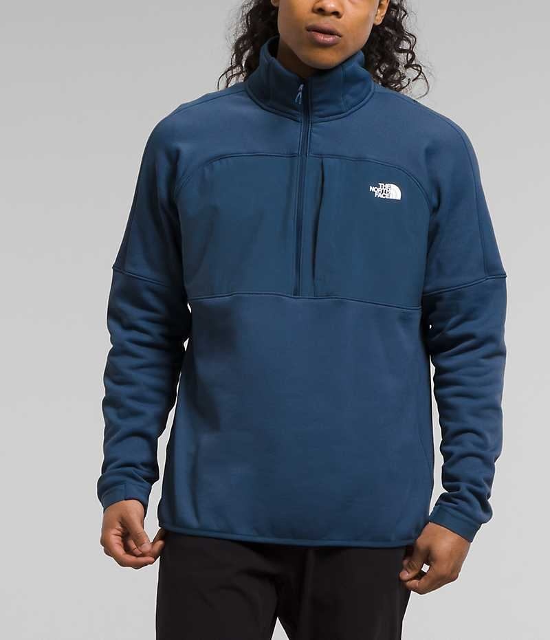 Men\'s The North Face Canyonlands High Altitude ½-Zip Pullover Blue | TORONTO ZTDPLJ