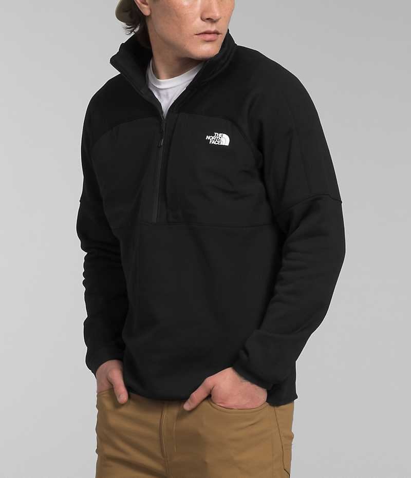 Men's The North Face Canyonlands High Altitude ½-Zip Pullover Black | OTTAWA LCHGUZ