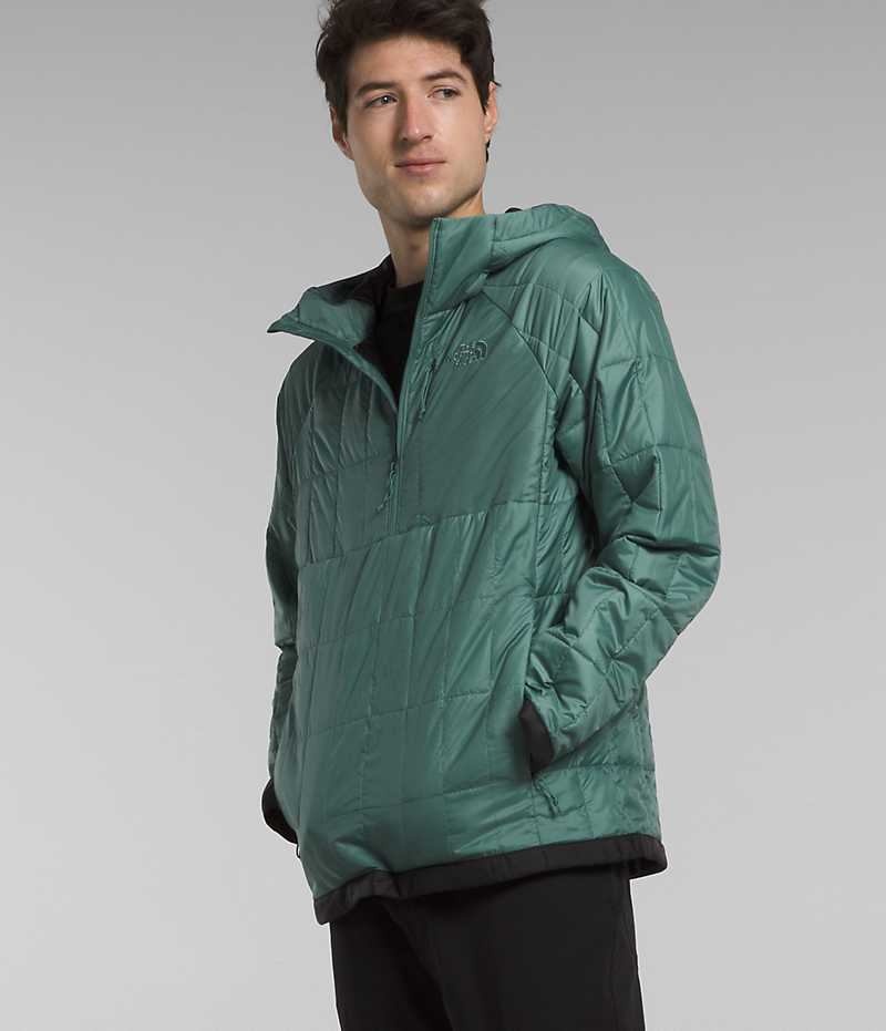 Men's The North Face Circaloft ¼-Zip Pullover Down Jacket Green | OTTAWA KINMSH