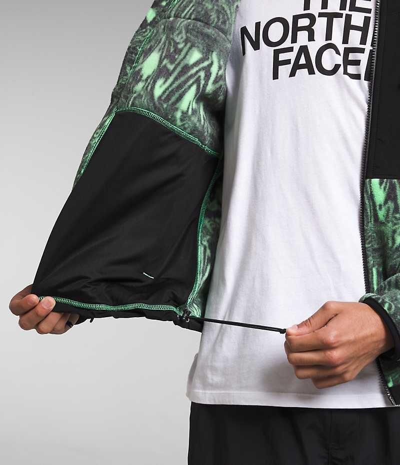 Men's The North Face Denali Fleece Jacket Green / Black | CANADA KTPZYW