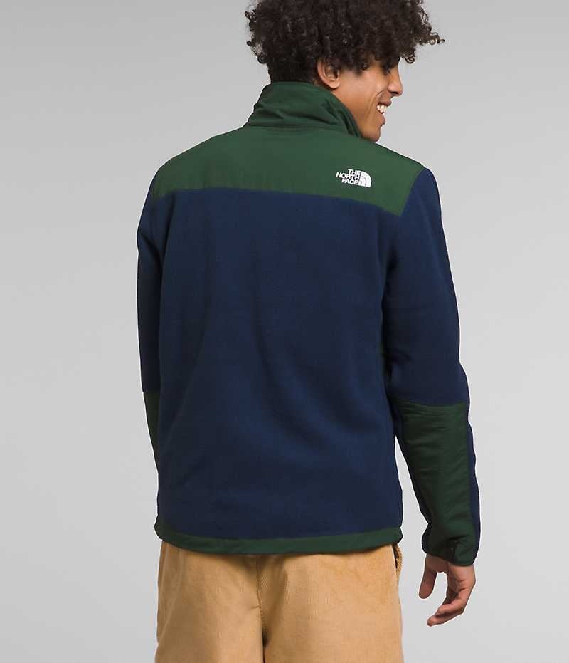 Men's The North Face Denali Fleece Jacket Navy / Green | OTTAWA SPVJWR