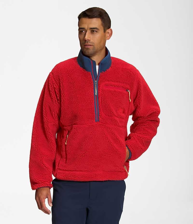 Men\'s The North Face Extreme Pile Pullover Red | OTTAWA BUCFQN