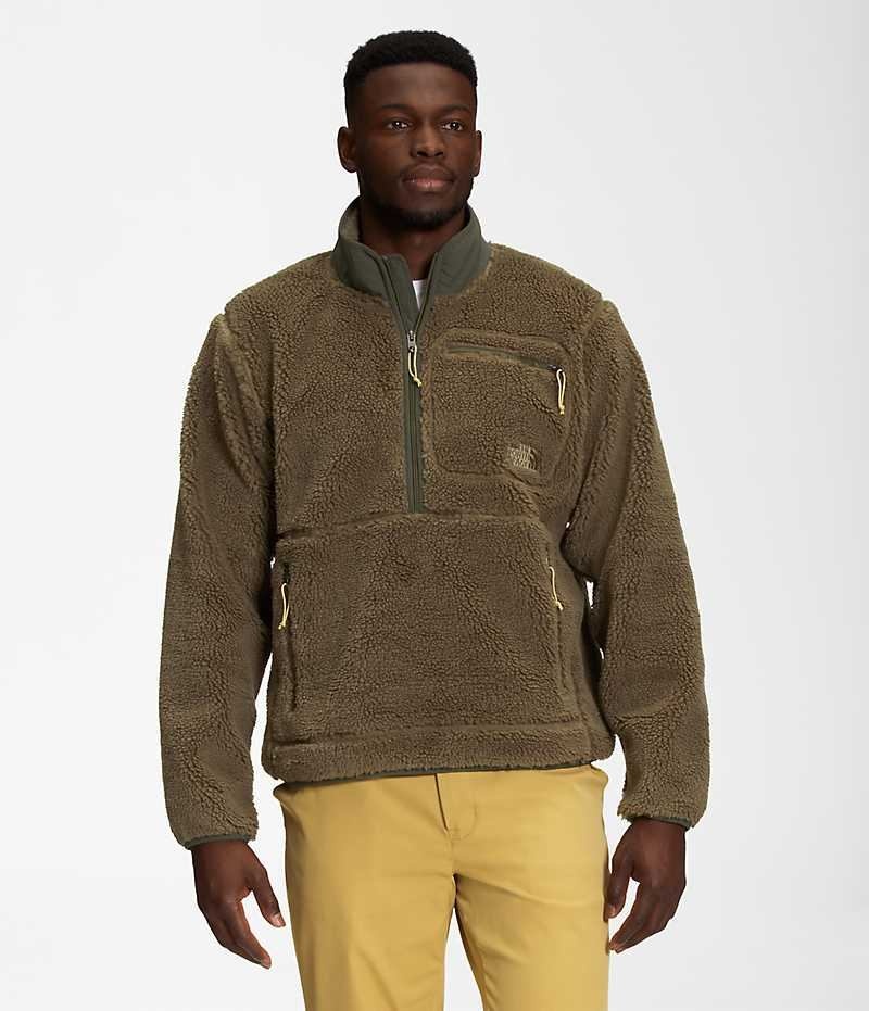 Men\'s The North Face Extreme Pile Pullover Olive | TORONTO KCBGFY