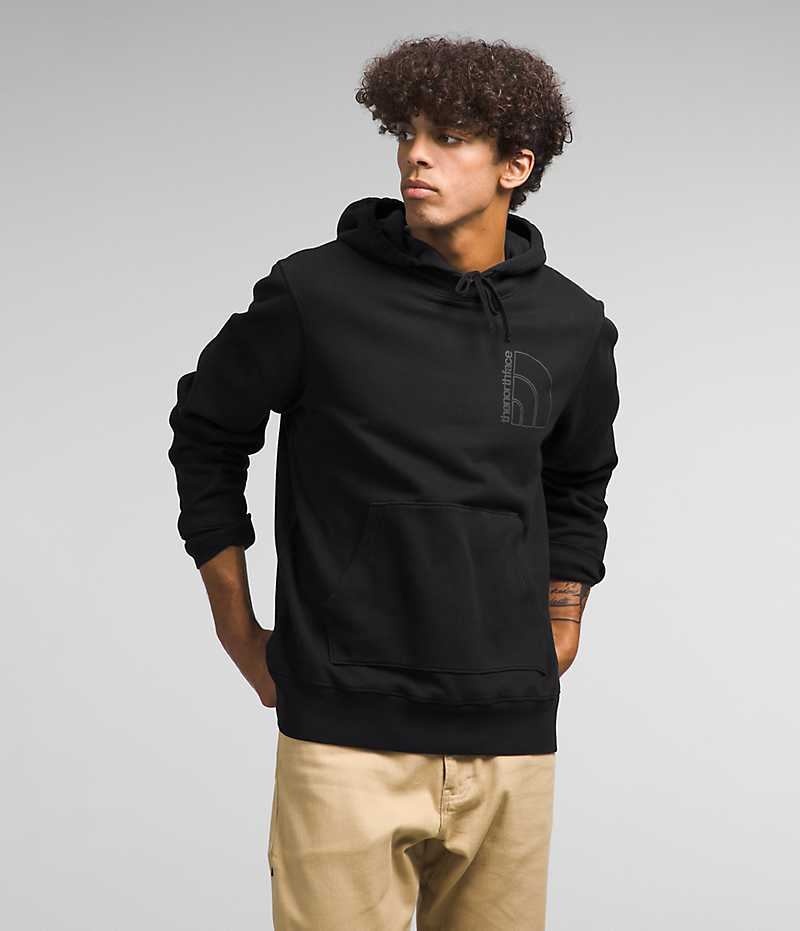 Men\'s The North Face Garment Dye Hoodie Black | OTTAWA UCQIKS