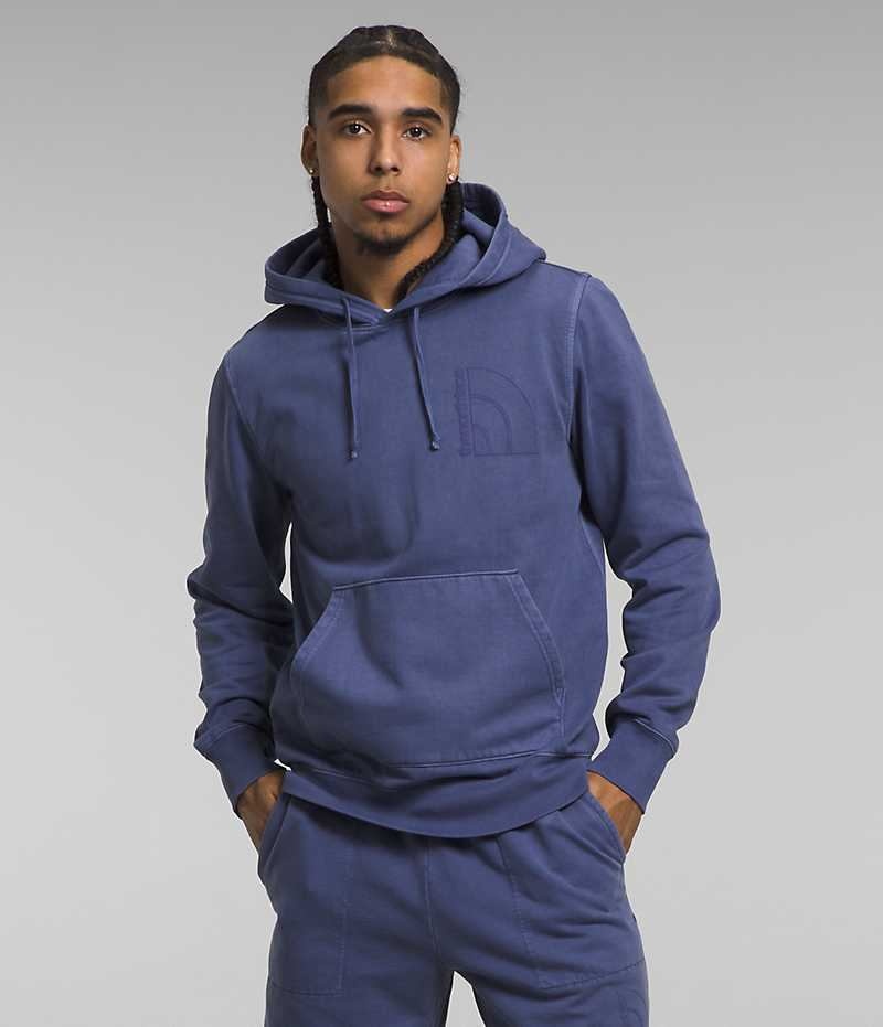 Men\'s The North Face Garment Dye Hoodie Blue | TORONTO HRVEJI