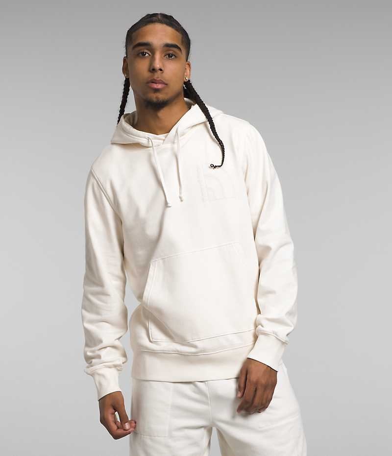 Men\'s The North Face Garment Dye Hoodie White | CANADA WQMGJT