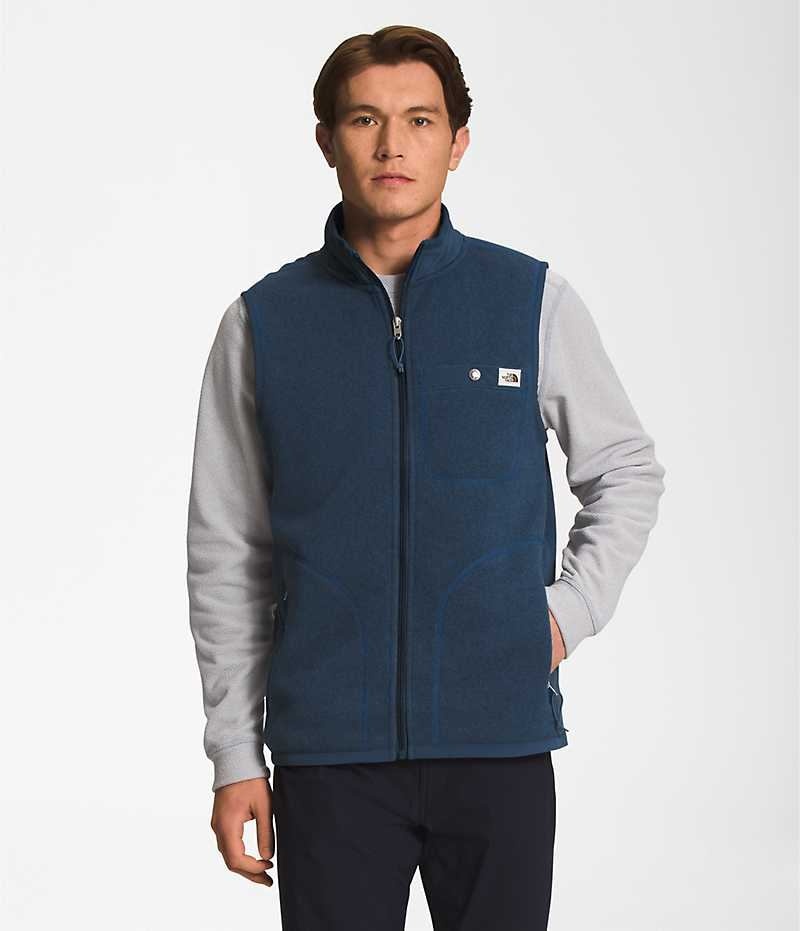 Men\'s The North Face Gordon Lyons Full-Zip Vest Blue | TORONTO QOUDFY