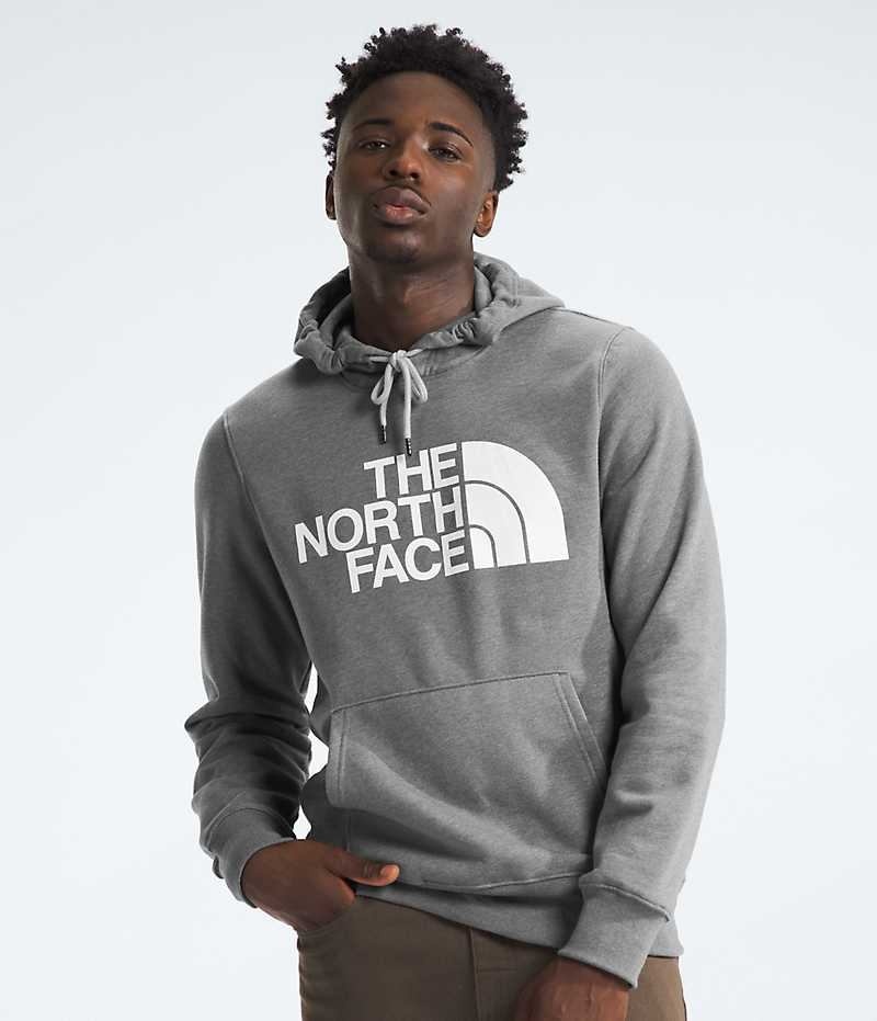 Men\'s The North Face Half Dome Pullover Hoodie Grey | CANADA KGZSPU