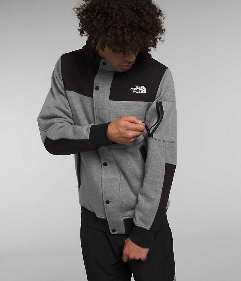 Men's The North Face Highrail Fleece Jacket Grey / Black | CANADA ETKOZP