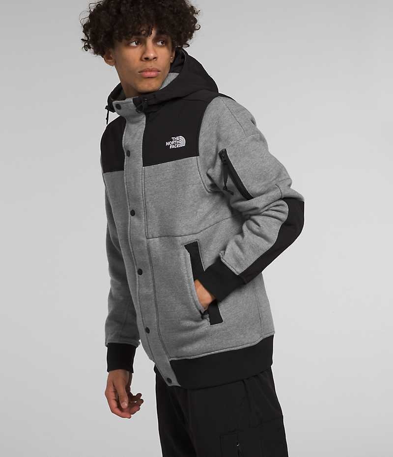 Men's The North Face Highrail Fleece Jacket Grey / Black | CANADA ETKOZP