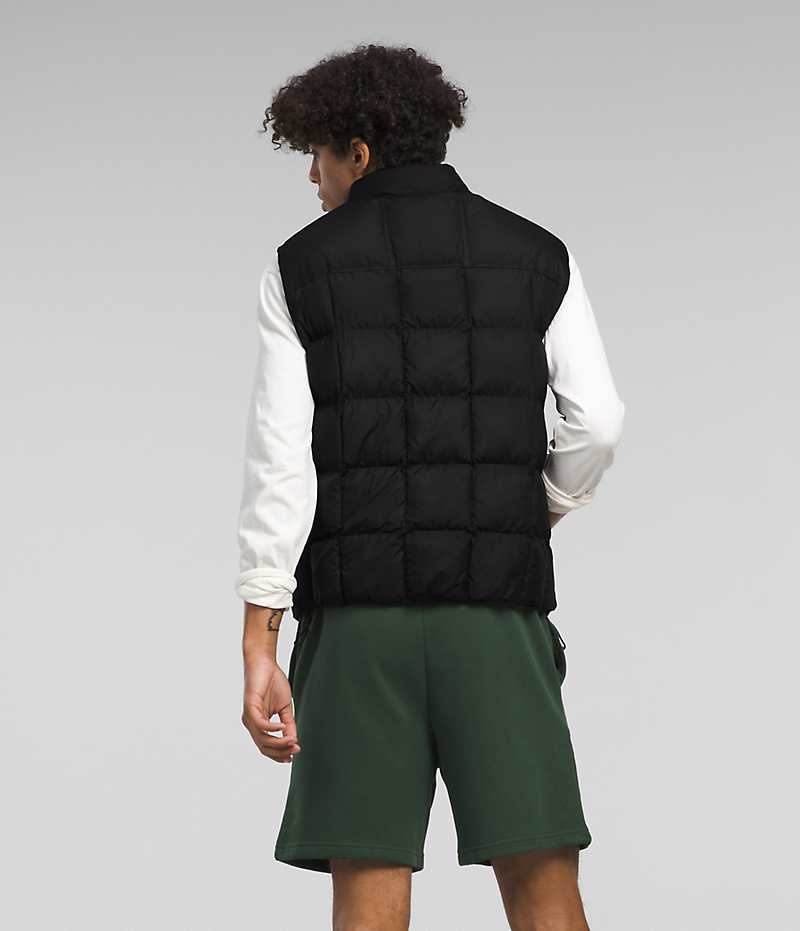 Men's The North Face Lhotse Reversible Down Vest Black | CANADA YKMLSR