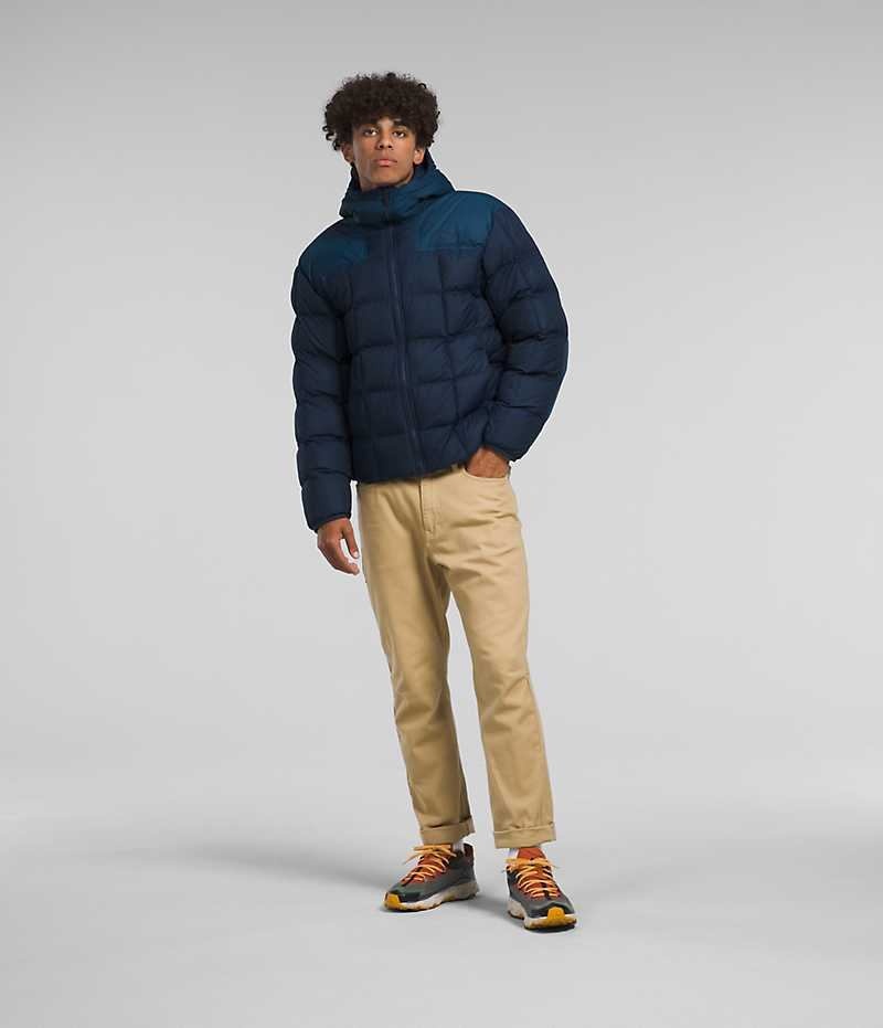 Men's The North Face Lhotse Reversible Hoodie Down Jacket Navy | TORONTO RKFIEJ