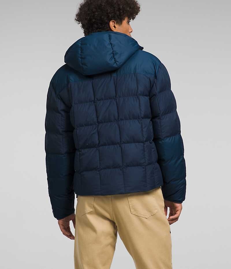 Men's The North Face Lhotse Reversible Hoodie Down Jacket Navy | TORONTO RKFIEJ