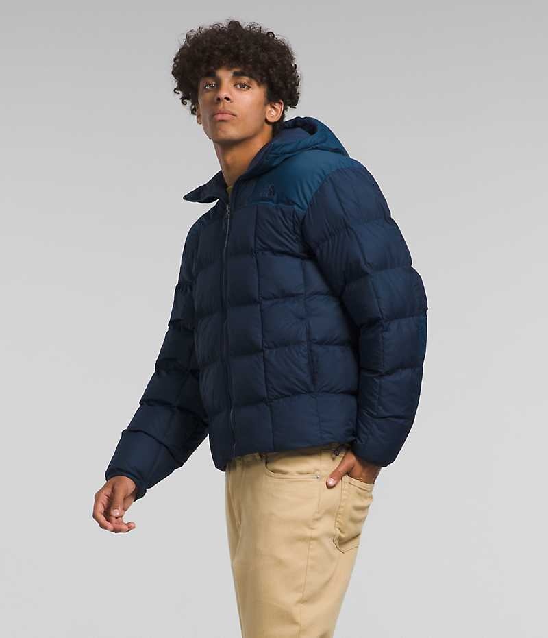 Men's The North Face Lhotse Reversible Hoodie Down Jacket Navy | TORONTO RKFIEJ