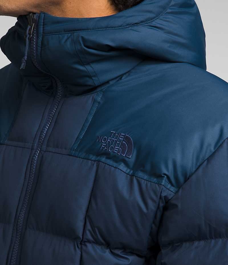 Men's The North Face Lhotse Reversible Hoodie Down Jacket Navy | TORONTO RKFIEJ