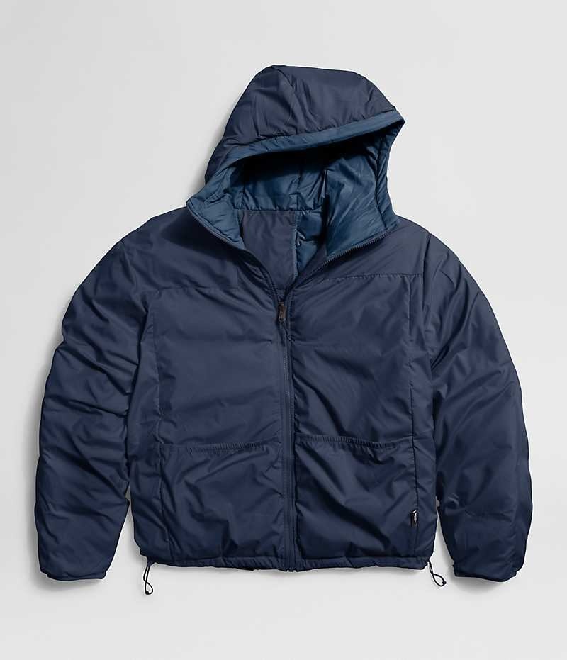 Men's The North Face Lhotse Reversible Hoodie Down Jacket Navy | TORONTO RKFIEJ