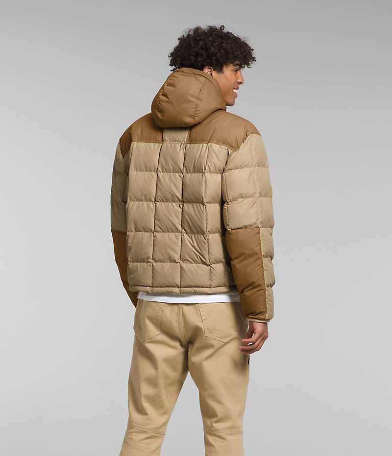 Men's The North Face Lhotse Reversible Hoodie Down Jacket Khaki | OTTAWA GIAKFY