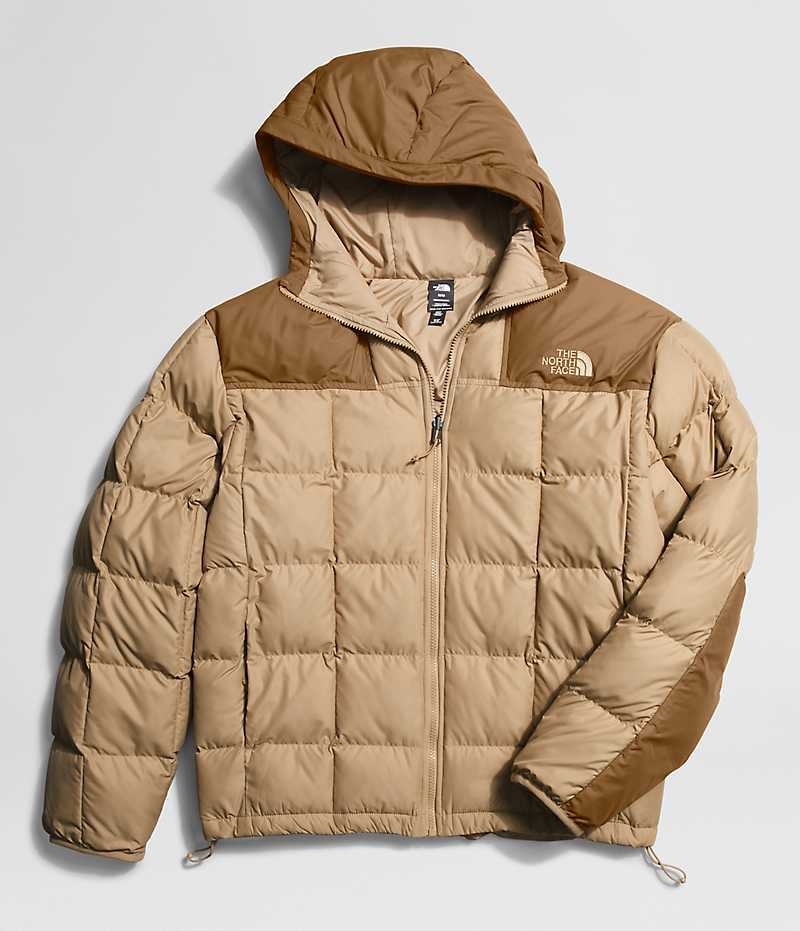 Men's The North Face Lhotse Reversible Hoodie Down Jacket Khaki | OTTAWA GIAKFY