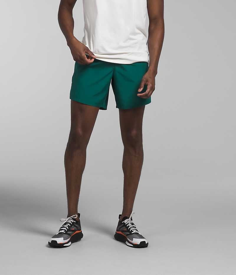 Men\'s The North Face Limitless Run Shorts Green | OTTAWA UINWVE