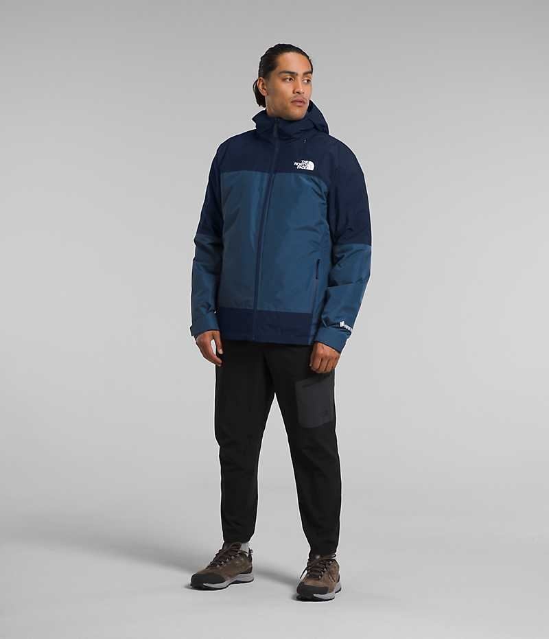 Men's The North Face Mountain Light Triclimate® GTX Hooded Jacket Blue | CANADA VJUBOF