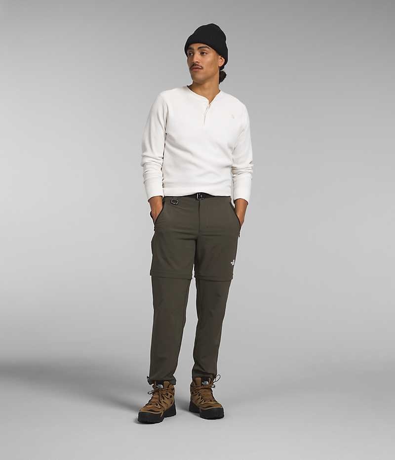 Men's The North Face Paramount Pro Convertible Pants Olive | CANADA CPERXO