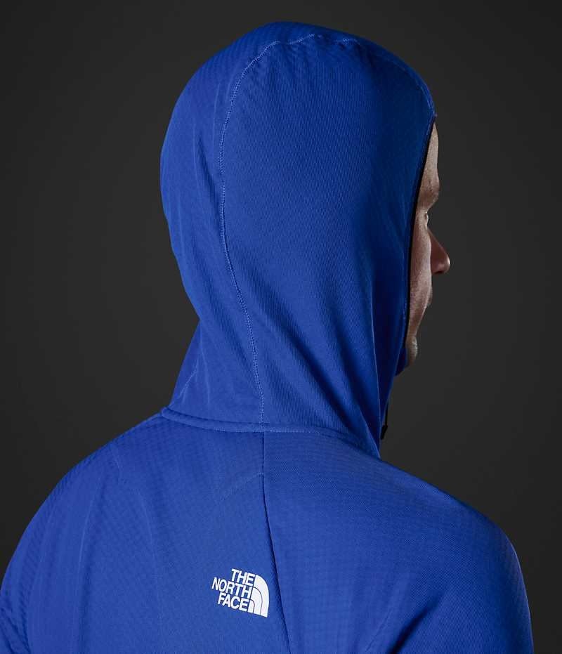 Men's The North Face Summit Series FUTUREFLEECE™ Full-Zip Hoodie Fleece Jacket Blue | OTTAWA NTCMOJ