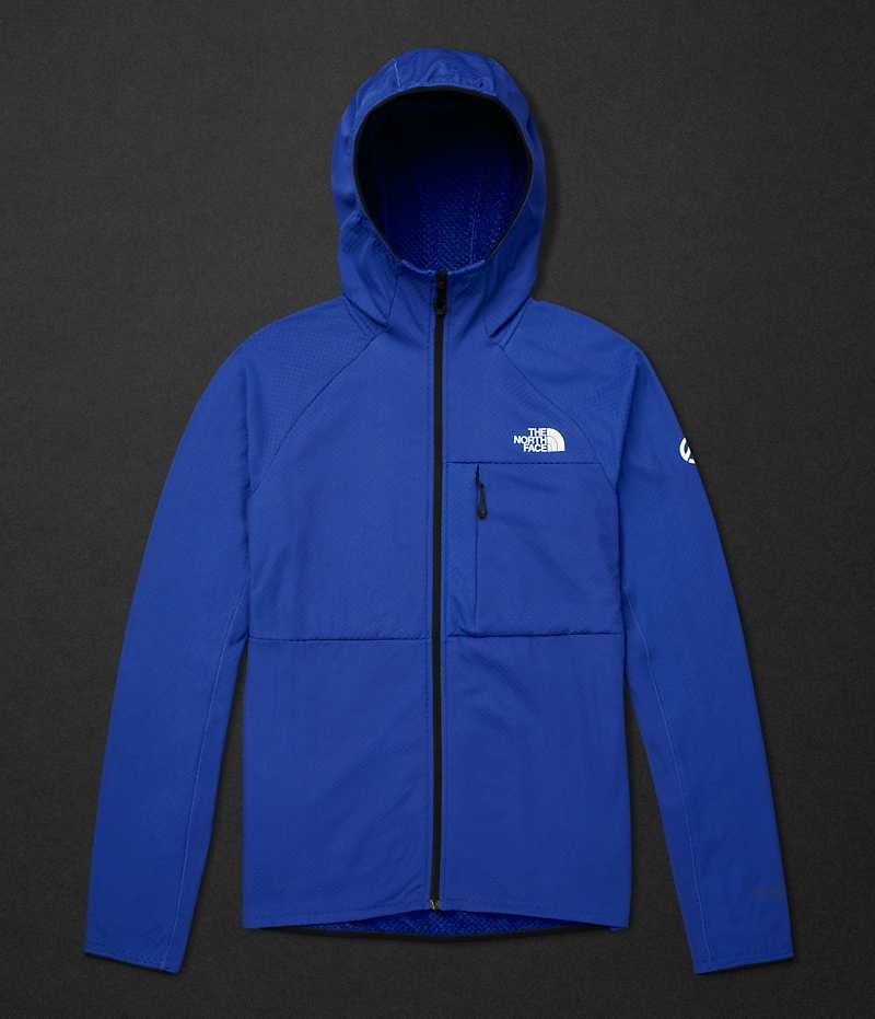 Men's The North Face Summit Series FUTUREFLEECE™ Full-Zip Hoodie Fleece Jacket Blue | OTTAWA NTCMOJ